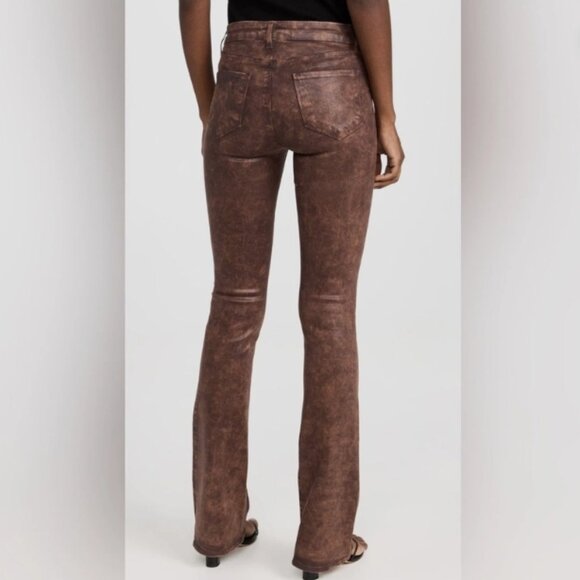 L'Agence Selma High-Rise Sleek Baby Boot Jeans Cocoa Mineral Coated -25 NWT - Picture 8 of 14